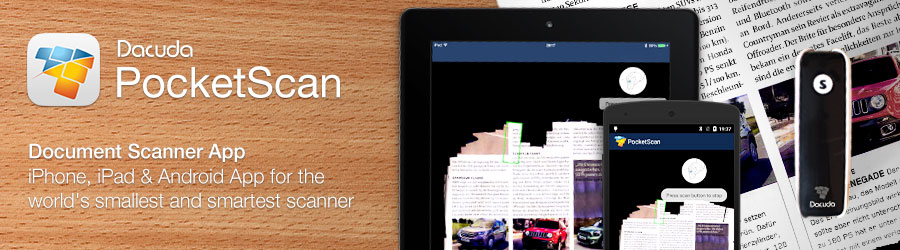 PocketScan Android und iOS App - Bluetooth Scanner