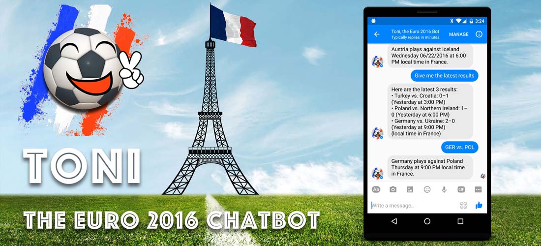 Toni Euro 2016 Chatbot Messenger