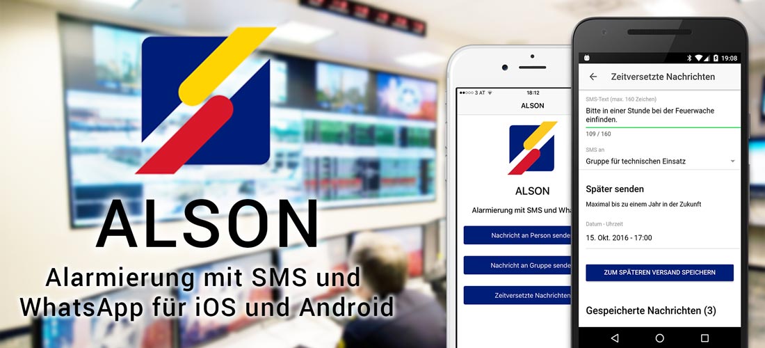 ALSON iOS und Android App - Alarmierung